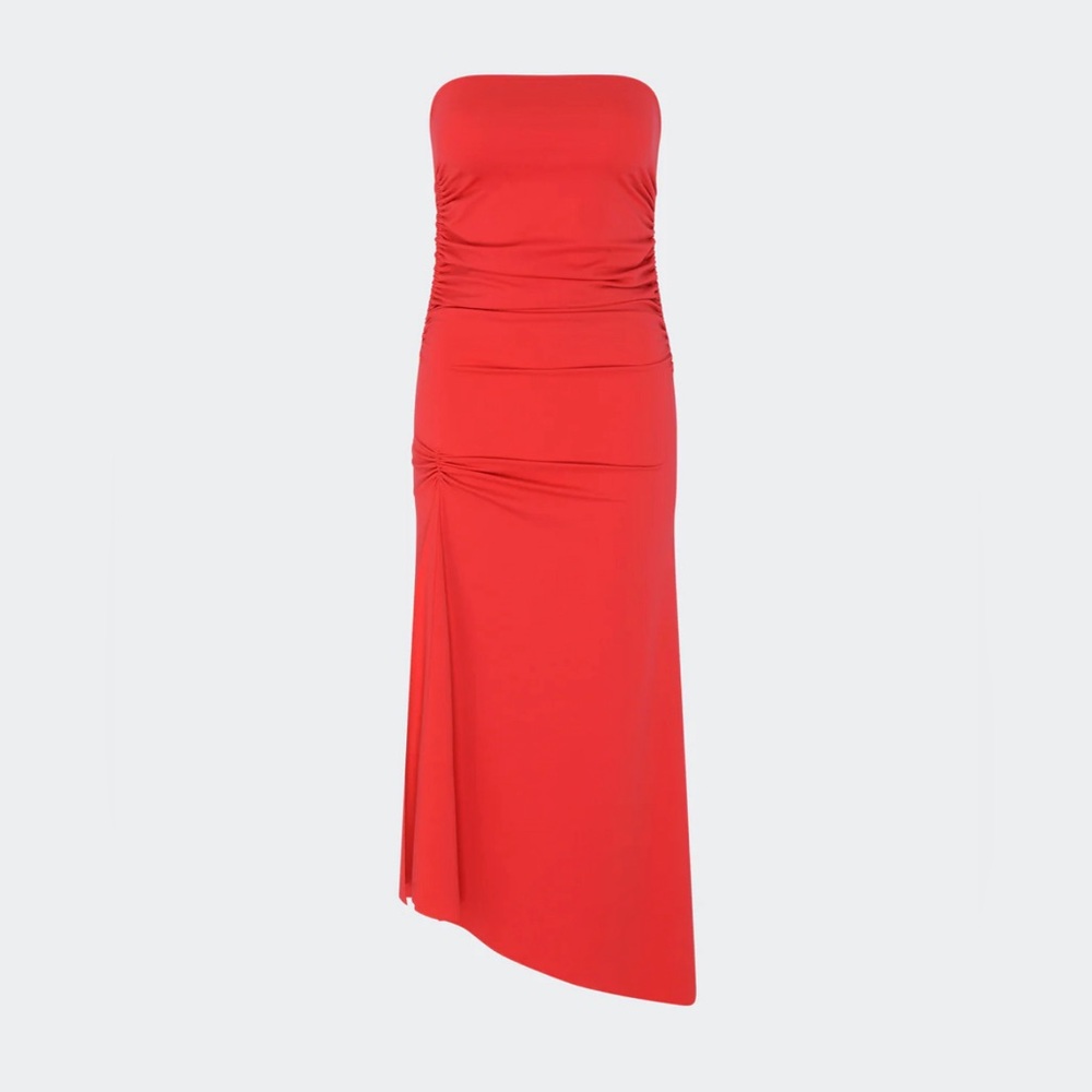 Lamara London Red Henny Slit Dress